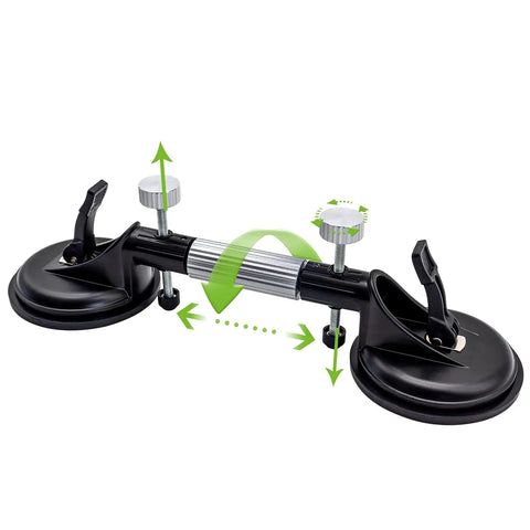 Close-up of Two Pack 6 Inch Adjustable Granite Seam Setter With Strong Suction Cups showing metal handle and ergonomic grip design.