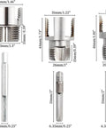 Get Your Pipe Threading On With This 3-Piece Internal And External Threader Kit, showcasing various sizes of dies for threading metal and PVC pipes.