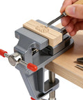 Heavy Duty Cast Iron Bench Vise With 360 Swivel Base Rock Solid Grip For Compact Desk Workholding In Garage Shop Diy Crafts Jewelry Making And Soldering Jobs, wood carving in vise.