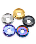 Colorful round washers for Ti-6Al-4V Titanium UFO Head Screws With Belleville Washers Set, CNC Precision Machined, M4 To M10, Four Pack
