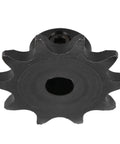 Durable 10 Tooth DBore Sprocket With SetScrew Design For Smooth Power Transfer And Seamless Industrial Motor Shaft Connections That Actually Hold Tight, black cast steel.