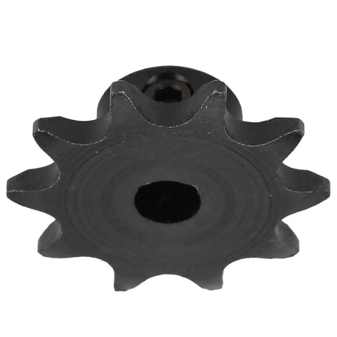 Durable 10 Tooth DBore Sprocket With SetScrew Design For Smooth Power Transfer And Seamless Industrial Motor Shaft Connections That Actually Hold Tight, black cast steel.