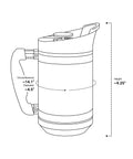 Insulated French Press Keeps Your Daily Joe Hella Hot For Hours With Tough Stainless Steel Build And Secure Twist Lid Crafted For Cabin Weeks And Backyard Chillin 32 Fl Oz Red Rock side view with dimensions displayed.