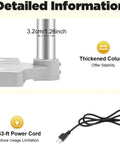 Compact Mini Benchtop Drill Press With Variable Speed Control Up To Sixteen Grand and quick change collar detail, thickened column and power cord.