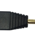 Three Point Five Millimeter Ts Mono Male To Two Pin Screw Terminal Female Aux Headphone Adapter Solderless Balun Converter Two Pack side view of audio adapter