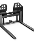 45 Inch Skid Steer Pallet Fork Frame With 48 Inch Fork Blades, 4000 Lb Capacity, Heavy Duty Pallet Forks For Kubota Bobcat Quick Tach Loaders And Tractors, Adjustable Blade Spacing And Replaceable Pins For Farm Use