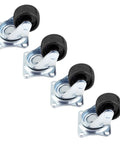 1 Inch Diameter Swivel Caster Wheels With Rubber Base And Rectangle Top Plate Bearing Heavy Duty 8 Pack Load Capacity 20 Kg Each Ideal For Furniture Equipment Carts Cabinets And Industrial Use