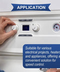 Application of Four Pack Rotary Switches Rated 13 Amps At 125 Volts And 10 Amps At 250 Volts in electrical projects and heaters.