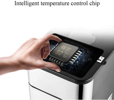 Smooth Operator Bean To Cup Coffee Maker With Built In Grinder Stainless Steel display of intelligent temperature control chip