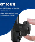 Heavy Duty 5/16 18 Thread Star Knobs Rock Solid Grip No Sweat Hand Tightening Clamping Screws Pro Grade Nylon And Galvanized Steel Body Quick Install For Machine Shop Gear Pack Of Six, showing hand tightening on a clamp.