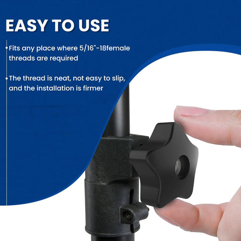 Heavy Duty 5/16 18 Thread Star Knobs Rock Solid Grip No Sweat Hand Tightening Clamping Screws Pro Grade Nylon And Galvanized Steel Body Quick Install For Machine Shop Gear Pack Of Six, showing hand tightening on a clamp.