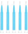 Five Piece Ceramic Insulated Screwdriver Set For Precision Electronics Repair And Watchmaking Includes Anti Static Slotted Tools in blue.