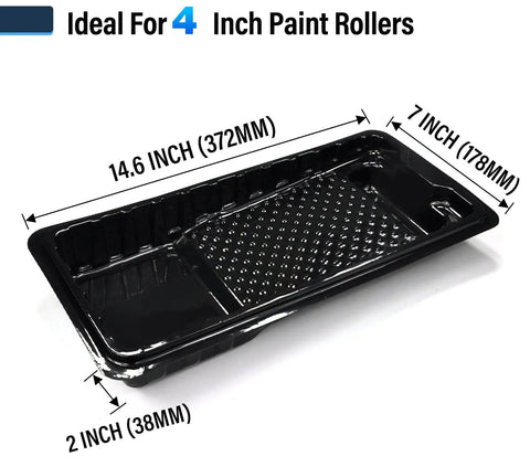 Disposable 4 Inch Paint Tray Liners 12 Pack Mini Plastic Trays Liner Set For Small Projects And DIY Painting Easy Cleanup No Mess