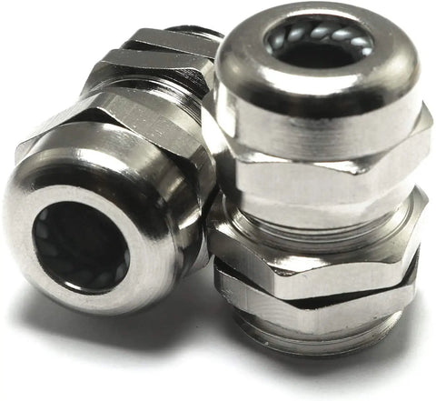5 Pieces PG9 Cable Glands Waterproof Metal Connector Locknut Stuffing Gland IP68 Sealed For 4 To 8mm Wires Easy Insertion And Tighten