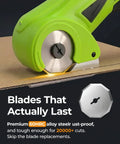 Cordless Electric Cardboard Cutter And Heavy Duty Power Scissors With 350Rpm High Torque Motor cutting through cardboard.
