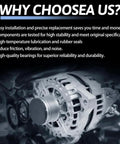 Drop In 120A Alternator Replacement For Nissan Rogue 2014 To 2020 2.5L L4 And 2017 To 2019 2.0L L4 Electric And Gas installed view