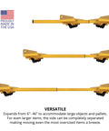 All Terrain Heavy Duty Appliance Dolly For Building Materials And Furniture Moving Expands To 46 Inches 2000 Pound Load Rating Made In USA