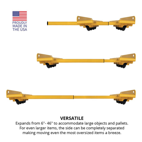 All Terrain Heavy Duty Appliance Dolly For Building Materials And Furniture Moving Expands To 46 Inches 2000 Pound Load Rating Made In USA