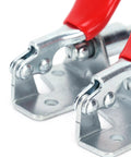 Two Pack Toggle Clamp Set Push Pull Quick Positioning Fixture For Small Space DIY Friendly Home Decor And Woodworking Iron And Plastic 6.6 By 4 Cm Holding Alignment Hand Tool, close-up