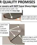 Marine Grade 316 Stainless Steel Stove Gap Covers 23.4 Inch Long, showing smooth edges to prevent sharpness and scratches.