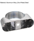 Pipe clamp bracket for 50mm OD pipe, metal zinc-plated steel, wall or ceiling mount