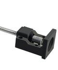 Close-up of 700mm SFU1605 Ballscrew CNC Kit with end supports and coupler for DIY makers