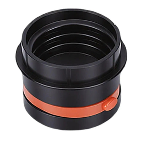 Gowenic 7 Pc Dust Collection Hose Adapter Kit, Quick Swap Rotating Clamps For Shop Vacs And Sanders. Black hose adapter with orange ring.