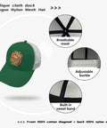 Green Women's Trucker Hats Bundle For Everyday Style And Dope Cap Game, showing front logo, mesh back, adjustable buckle, sweatband