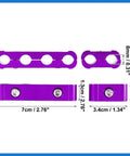 Purple Aluminum Alloy 4 Pack 8mm Spark Plug Wire Separator Loom Clamps shown with measurements