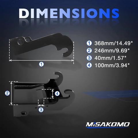 Quick Attach Coupler Bracket For Mini Excavator Attachments, Compatible With Bobcat E Series E26 To E60, Steel Dimensions
