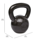 Rock Solid Cast Iron Kettlebell Thirty Five Lb Weight With Wide Comfort Grip, 35lb durable iron for strength workouts.