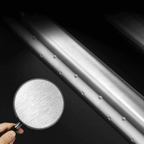 Close-up of Heavy Duty Stainless Steel Sliding Barn Door Handle 24 Inch Built To Last Pull Push Door Hardware details
