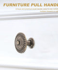Vintage Round Cabinet Knobs Set Of 10 With Antique Copper Finish Decorative Drawer Handles For Kitchen Cabinets Wardrobe Doors And Dressers Easy Grip Hardware For Smooth Retro Style Furniture Updates