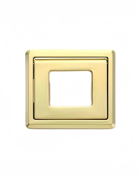 Hidden Exposed Door Pull Handles Set, 2 Pieces Aluminum Alloy Flip Handles Recessed Drawer Knobs With Screws, Gold Finish