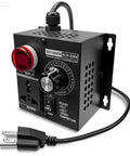 AC Motor Variable Speed Controller for Routers and Fans SCR Voltage Regulator with dial and digital display, 120V-220V