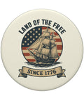 All American Patriotic Sailboat PopGrip For The 4th Of July, Land Of The Free Since 1776 Phone Grip With Adhesive Mount design