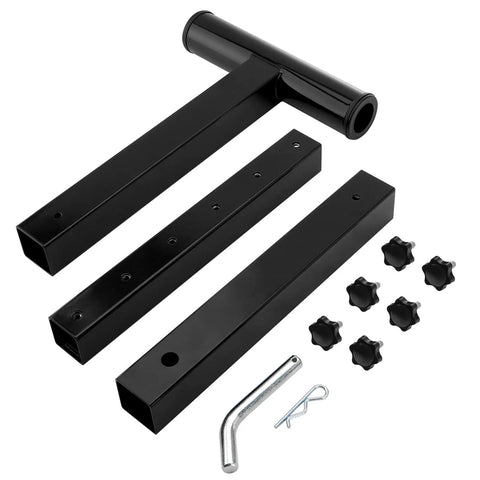 Components of Hitch Mount Umbrella Holder for Tailgating and Travel, Adjustable 31 to 41 Inches, Fits 1.5 to 2 Inch Poles, 2 Inch Receiver