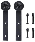 Two Pack Sliding Door Track Rail Pulley Wheel Rollers Barn Door Hardware Kit Heavy Duty Carbon Steel For Ultra Smooth Quiet Glide And Space Saving Sliding Door System For Kitchen And Home with screws.