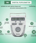 Pro Grade Digital PD PH LD Meter With Memory Function LCD Display For Optical Pupilometer in eye exam setting.
