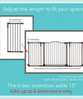 15 Inch Baby Gate Extension For Deluxe Decor Gate Adds Up To 6 Extenders To Fit Wider Openings 30 Inch Tall Matte Bronze