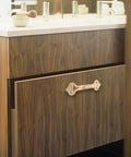 Brass Drawer Handle 125mm Matte Finish Cabinet Pull For Wardrobe Doors And Windows Dope Sleek Hardware For Kitchen And Bathroom Cabinets Gold Tone Solid Brass Construction Modern Furniture Hardware For Cabinets And Cupboards on bathroom drawer