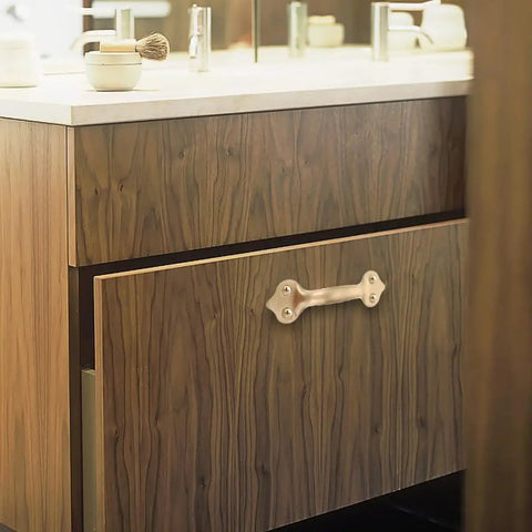 Brass Drawer Handle 125mm Matte Finish Cabinet Pull For Wardrobe Doors And Windows Dope Sleek Hardware For Kitchen And Bathroom Cabinets Gold Tone Solid Brass Construction Modern Furniture Hardware For Cabinets And Cupboards on bathroom drawer