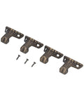 Rustproof Premium Alloy Wood Case Legs With Screws 12 Pack For Jewelry Boxes And Small Furniture Antique Elegant Look Durable Corner Protectors And Edge Decor Easy Install Game Changing DIY Upgrade For Wooden Cabinets in bronze finish with detailed screws.