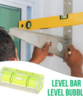 Pocket Spirit Level - Horizontal Mini Level Bubbles, Portable Spirit Levels in use with a level bar and bubble indicator.