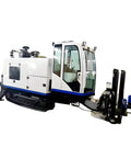 Heavy Duty HdD Horizontal Directional Drilling Machine Boss Level Walk Over Tracker showing front view with tracks for pipe digging.