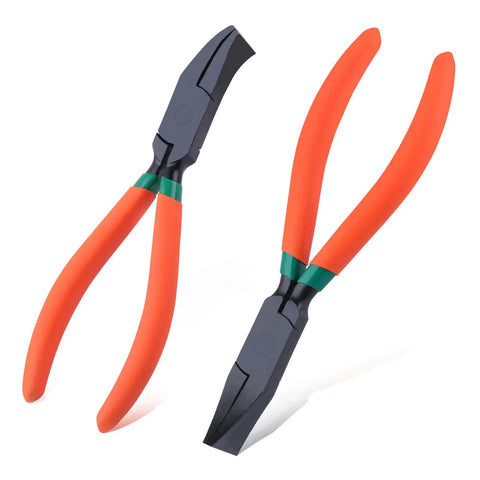 Beefy 2 Pack 7 Inch Metal Hand Seamers Pliers Set With Straight Jaw And 45 Degree Jaw For Sheet Metal Bending Flattening Edge Seaming And Forming Durable Carbon Steel Hand Tool