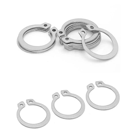 External Circlips C Clip Retaining Snap Rings Set For Bearings And Electrical Appliances, 50 Pcs, 304 Stainless Steel, 11mm-14mm sizes