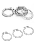 Big Ass 304 Stainless Steel External Circlips Retaining Rings for Heavy Duty Machinery, 5 sizes, including 140mm and 160mm.