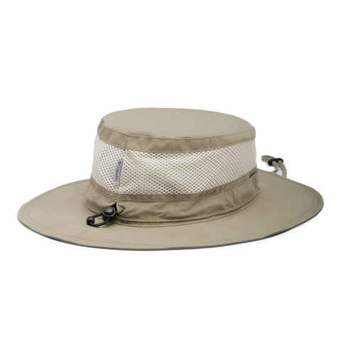Bora Bora Booney Sun Hat With Wide Brim And UPF 50 Sage One Size Unisex Outdoor Hat shown in side view with mesh venting