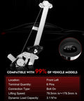 Front Left Driver Side Power Window Regulator And Motor Assembly Fits Honda Fit 2009 To 2014 with 6 Pin Connector and smooth lift.